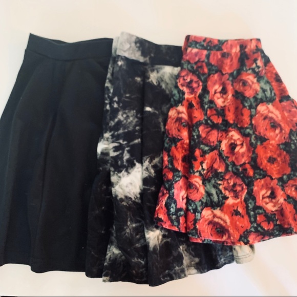Cotton On Dresses & Skirts - Mini skirt bundle 3 Floral, Tie Dye, Black Small